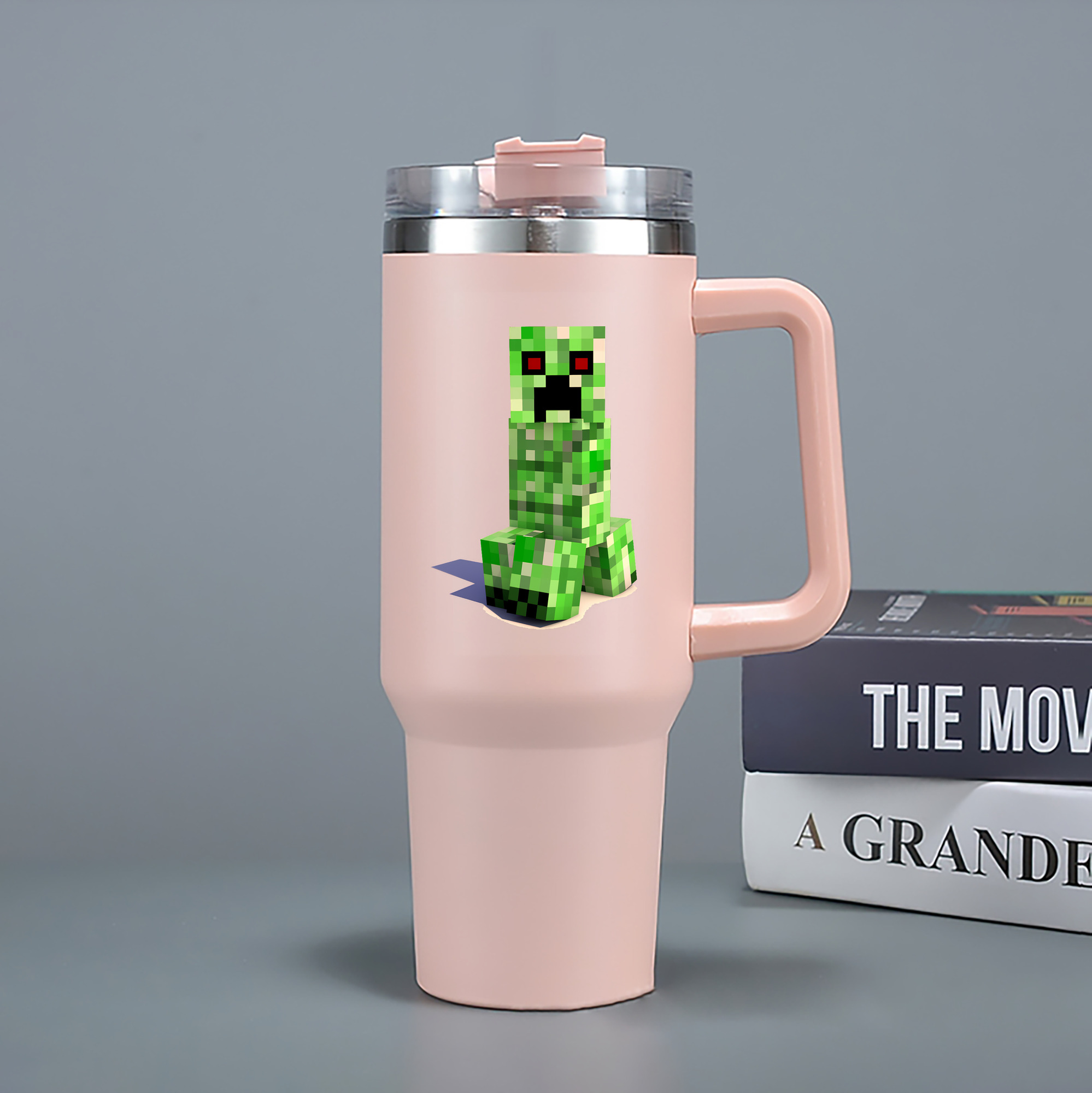 （画像用） マインクラフト ブロックの世界 Minecraft MC Block world 1200mL車用タンブラー（カラープリント）